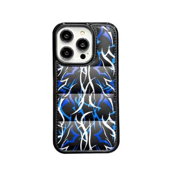 潮牌荊棘iPhone15羽絨服手機殼magsafe陳13適用於蘋果14Promax磨砂個性防摔13保護套12pro軟殼希時尚酷炫冠