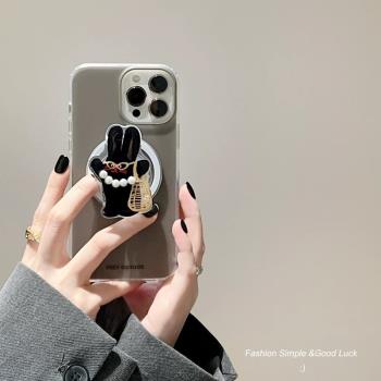 磁吸支架ins適用meizu18pro魅族21無界版全包邊note9潮酷黑色墨鏡兔子16plusT個性20防摔magsafe/17/X8軟套女