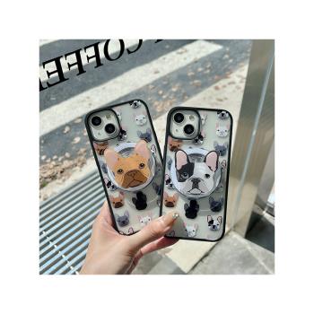 鬥牛犬蘋果磁吸軟殼保護套卡通