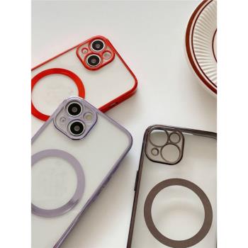 適用于iphone14promax thin case iphone13 12 11 xsmax xr magsafe cover