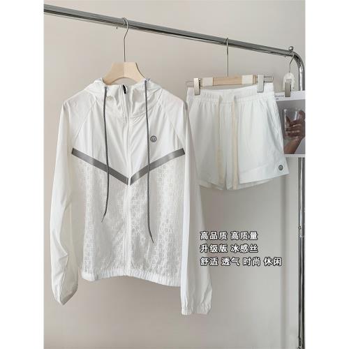 純欲辣妹風 夏季休閑運動防曬衣短褲套裝女休閑輕薄款外穿兩件套