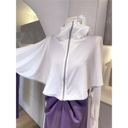 38短款蝙蝠袖冰絲防曬衣女夏季防紫外線防曬衫長袖防曬服騎車服