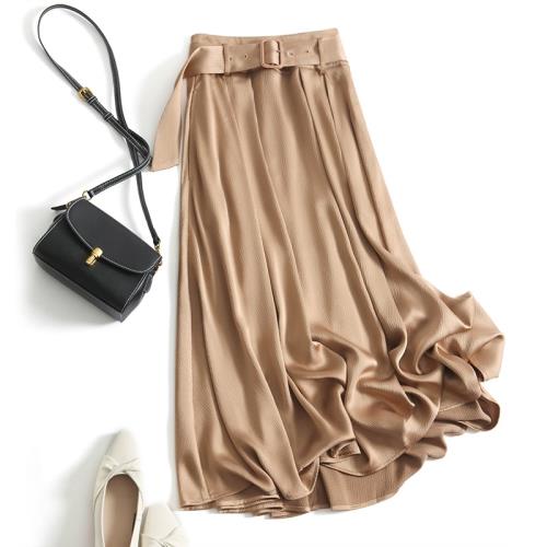 職場風高質感氣質時尚百褶半身裙女夏季新款簡約小個子遮肉A字裙