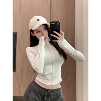 防曬衣女2024新款女款夏季薄款今年流行漂亮小個子運動短款外套夏