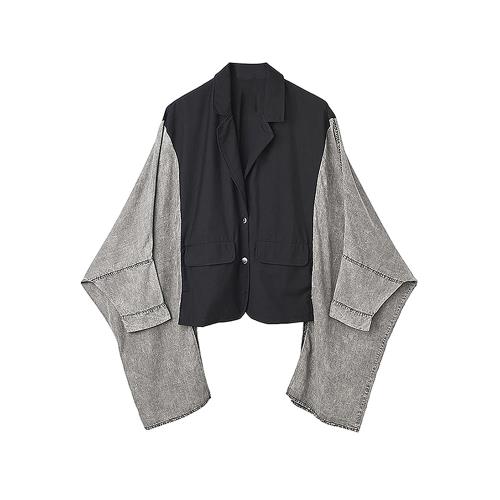 高個子加長遮屁股蝙蝠袖襯衫上衣女2025年春秋款寬松大碼長袖外套