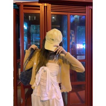 冬季套裝女新款日系溫柔風軟糯毛衣開衫外套性感辣妹修身吊帶背心