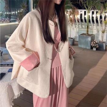 2024年春秋新中式國風女裝新款高階感小香風高階百搭上衣外套女潮