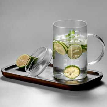 日本MUJIE進口辦公室帶蓋玻璃杯