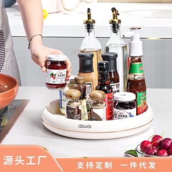 日本進口MUJIΕ物鳴旋轉調料置物架廚房多功能鹽醬油醋瓶罐調味品