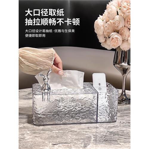 日本紙巾盒客廳高檔輕奢創意紙抽盒茶幾多功能遙控器收納盒抽紙盒