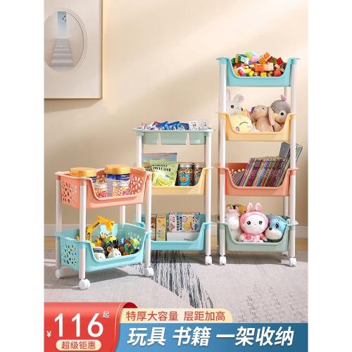 日本進口毛絨玩具收納架兒童娃娃玩偶公仔置物架小推車書架多層架