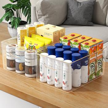 日本進口MUJIΕ透明收納盒桌面零食化妝品雜物儲物籃筐家用亞克力