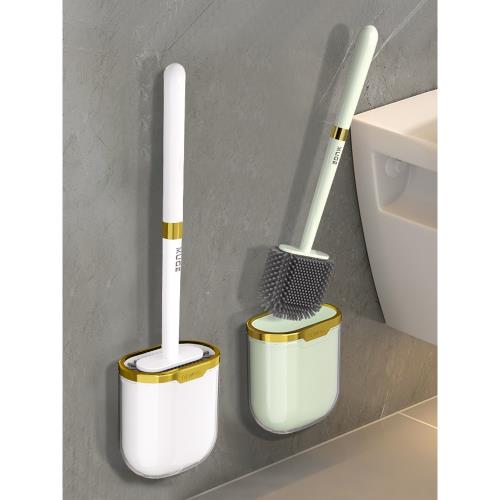 日本進口MUJIE馬桶刷家用無死角免打孔廁所新款硅膠刷子衛生間壁