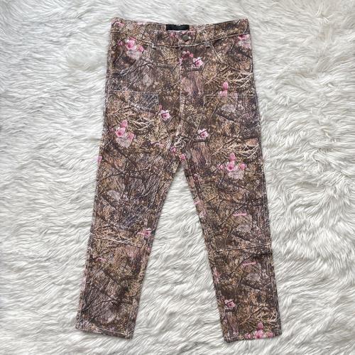 Sp5der 555555 Real Tree OG Web 棕色樹紋休閑牛仔褲