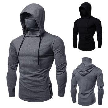 Mens Sweatshirt Hooded Long Sleeve T-Shirt長袖連帽 修身衛衣