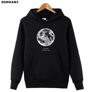 紅韓超柔絨毛高品質衛衣MOON月亮月球太空星極客男女厚款大碼純棉