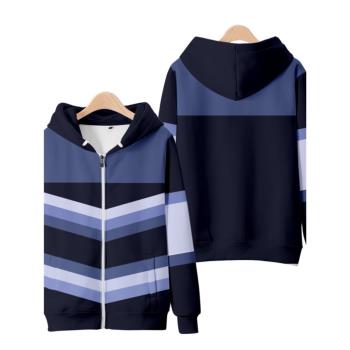 3D cartoon printed zippered hoodie 3D卡通印花拉鏈連帽衛衣