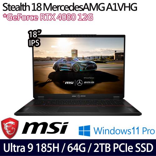 MSI微星Stealth 18 MercedesAMG A1VHG-043TW 18吋筆電 Ultra 9/64G/2TB SSD/RTX4080