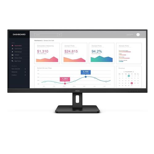 AOC U34E2M 窄邊框廣視角螢幕(34型/2K/120Hz/HDMI/VA)