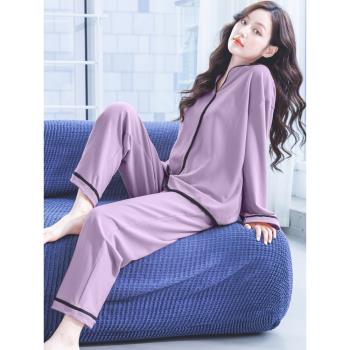 雙面磨毛德絨發熱女秋冬外出睡衣