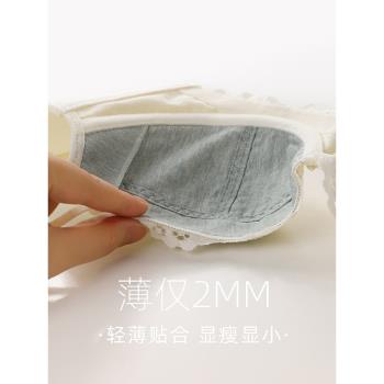 夏季薄款內衣女大胸顯小胸聚攏法式性感蕾絲美背調整型大碼文胸罩