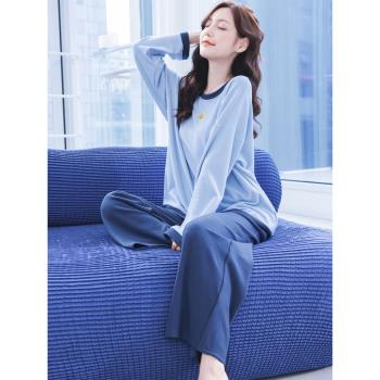 2024年新款德絨睡衣女款秋冬磨毛兩件套裝帶胸墊可外穿外出家居服
