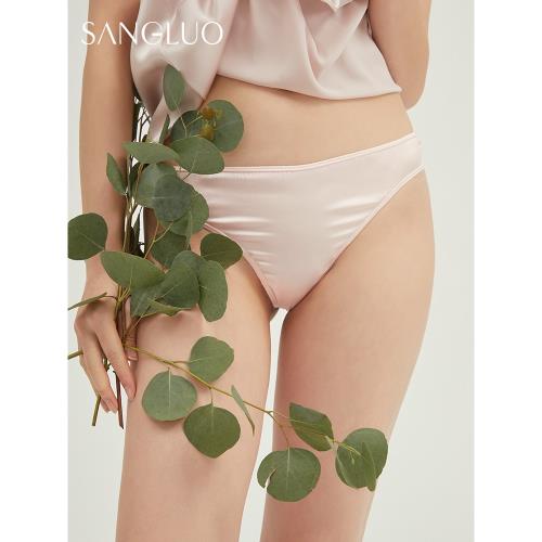 桑羅彈力桑蠶絲內褲性感T字褲中高腰三角褲透氣零敏無感女