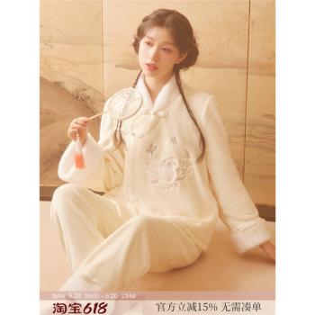 RoseTree女漢服古風法蘭絨睡衣