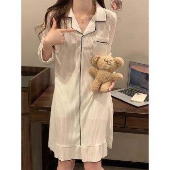 睡裙女秋冬季2025年新款睡衣網紅爆款春季純棉高階感家居服可外穿