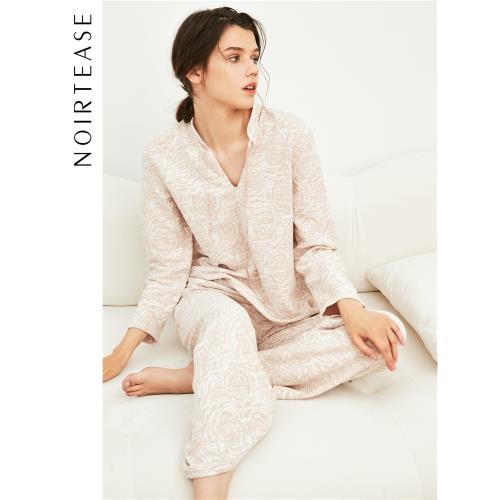 NoirTease奈黎詩秋冬加絨可外穿小香風長袖家居服睡衣兩件套裝女
