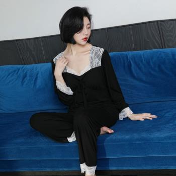 莫代爾女性感ins風帶胸墊睡衣