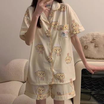 日系烏薩奇純棉可愛卡通女睡衣