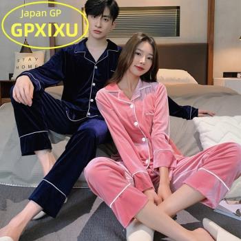 GP日本男女法蘭絨200斤情侶睡衣