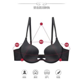 歐美U內衣深V聚攏低胸露背婚紗禮服性感文胸光面無痕美背隱形bra
