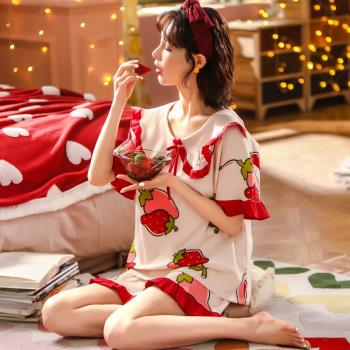 女純棉公主風韓版卡通春秋天睡衣