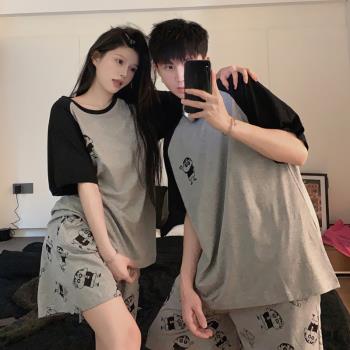 蠟筆小新日系女純棉寬松情侶睡衣