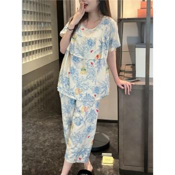 防凸點女士夏季超薄家居服棉綢