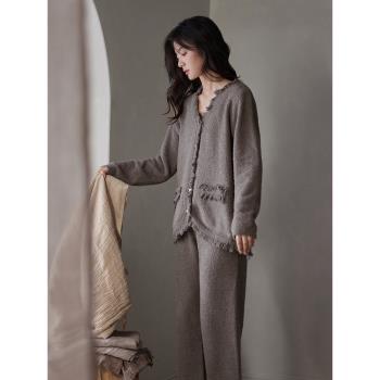 超柔軟睡衣女冬季半邊絨可外穿2025年新款加厚珊瑚絨家居服套裝