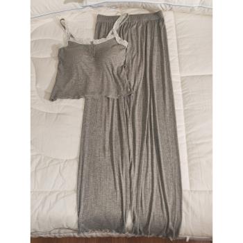 莫代爾一體女長褲四季家居服睡衣
