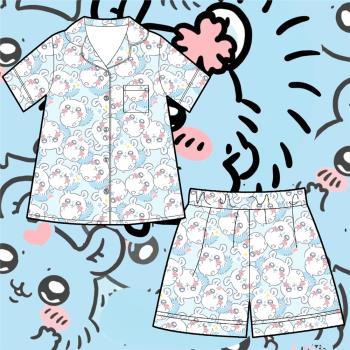 韓國chiikawa飛鼠睡衣夏季女純棉吉伊卡哇莫莫伽可愛家居服夏天