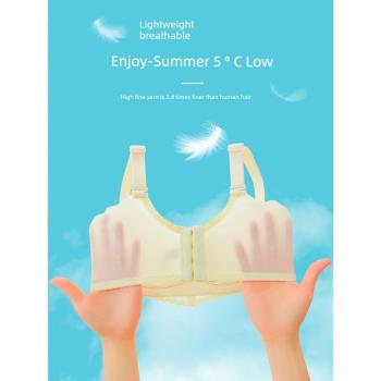 內衣女夏季薄款小胸聚攏調整型洞洞冰絲透氣文胸性感廣東汕頭品牌