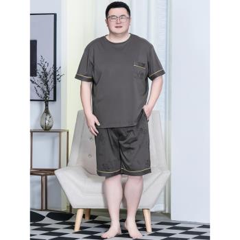 純棉男加大碼肥佬300斤胖子睡衣