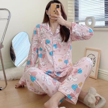 女春秋夏季純棉ins風學生睡衣