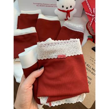 本命年紅色內褲女士純棉襠禮盒裝新年禮物秋冬蛇年結婚好運三角褲