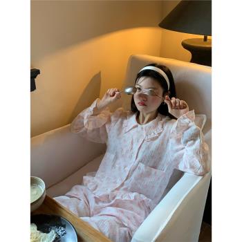 女春秋2023年新款可愛純棉睡衣