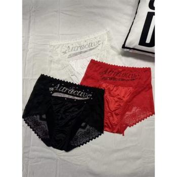 Momo內褲女提臀網紗純棉襠蕾絲