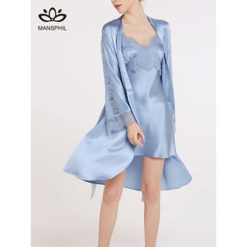 蔓斯菲爾性感姆米桑蠶絲女睡衣