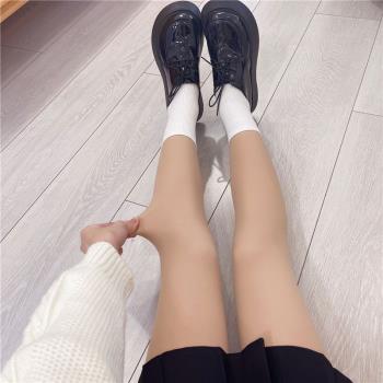 加絨光腿神器女春秋冬自然裸感肉色打底褲雙層加厚膚色絲襪連褲襪