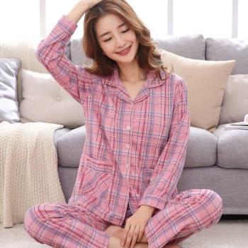 女春秋款甜美清新學生全棉睡衣