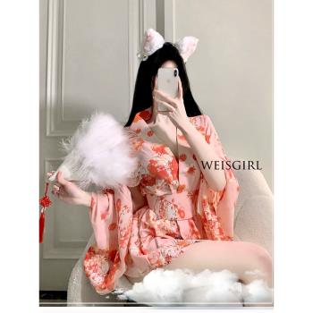 cosplay日系和風櫻花和服性感夜場純欲制服誘感月兔泡泡浴衣貓女